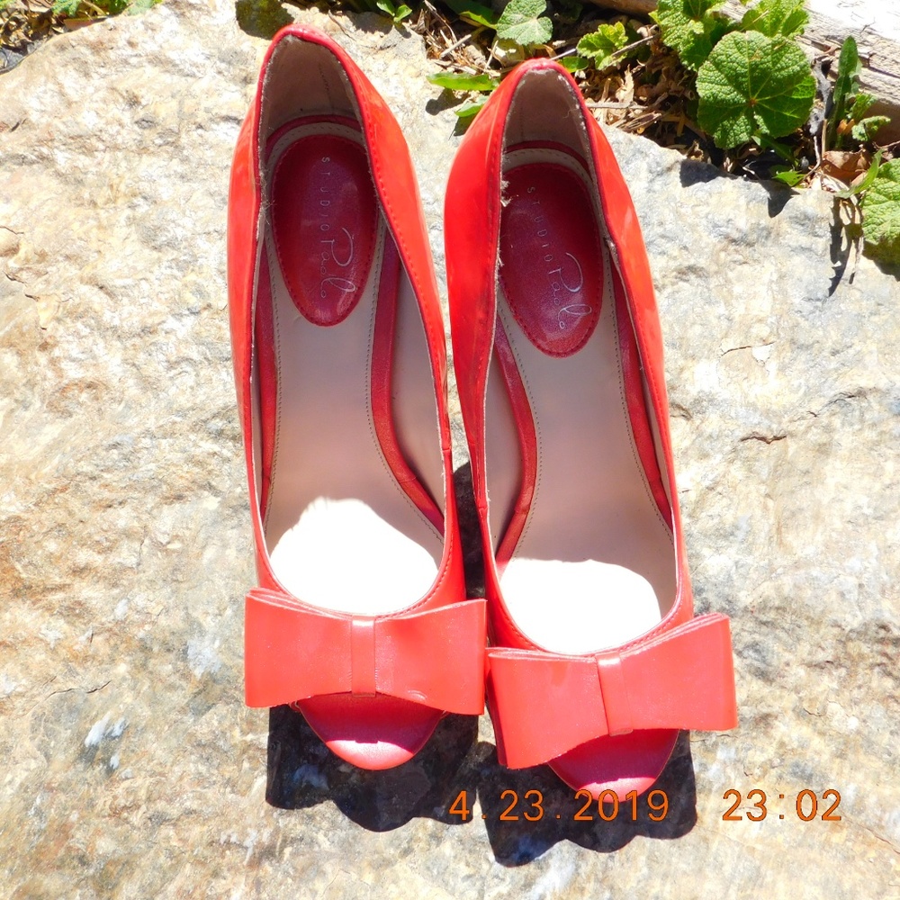 Studio Paola Peep Toe Pump Coral - Picture 8 of 8